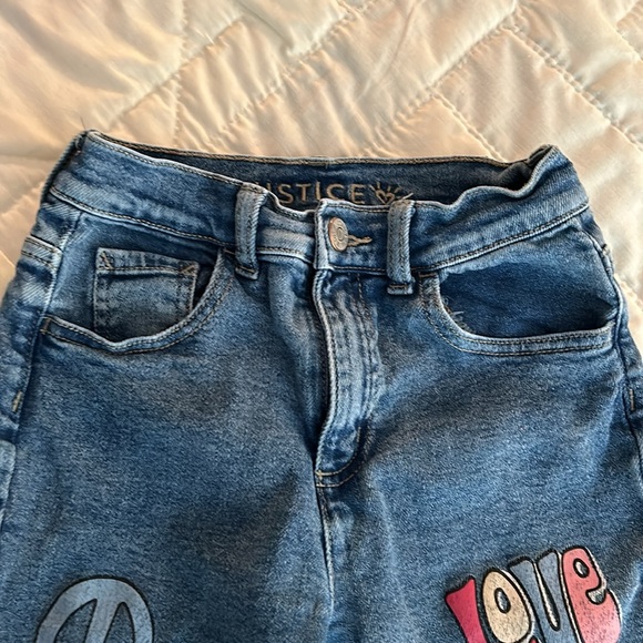 🌸Girls Justice/Mom Jeans/Peace,Love/12 - Picture 5 of 7